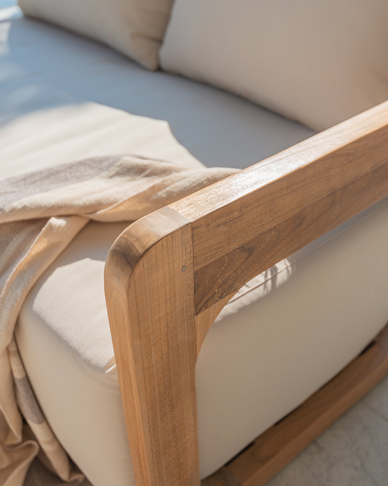 IBIZA SOFA TEAK 2 SEATER Thumbnail